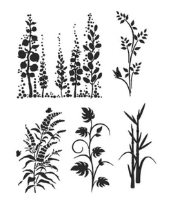 STENCILS CRAFTS TEMPLATES SCRAPBOOKING FLORAL STENCIL - 5 A4 MYLAR - Bild 1 von 1