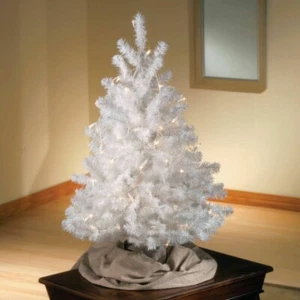 3Ft Tall All Seasons Snow White Artificial Christmas Easter Halloween Tree Decor - Picture 1 of 4