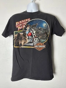 Camiseta grande Harley Davidson vintage años 90 EE. UU. puntada única “Running With The Pack” - Imagen 1 de 11