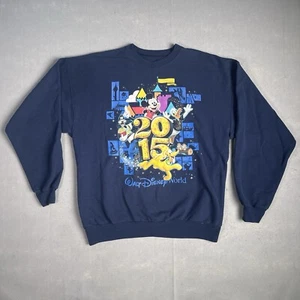 Walt Disney Resort 2015 Pullover Crewneck Sweater Men XL Blue - Picture 1 of 8