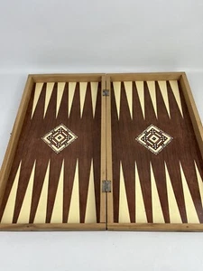 Wooden Chess/ Checkers And Backgammon Board - Picture 1 of 11
