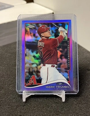 Mark Trumbo 2014 Topps Chrome card 182 Arizona Diamondbacks purple refractor - Image 1 of 2