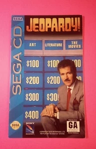 Jeopardy Sega CD Manual Only (NO GAME) - Picture 1 of 3