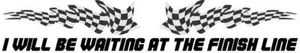 Checkered Finish Line Vinyl Decal 6 inches wide - Picture 1 of 1