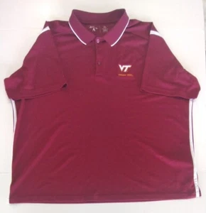 Antigua Herren 3XL "Virginia Tech Hokies" Golf Polo Kurzarm Burgund - Bild 1 von 7