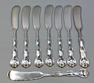 Juego de 8 esparcidores de mantequilla planos Rondo by Gorham de plata de ley de 5,75" Foto 1 de 4