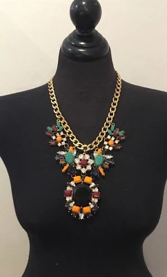 Joan Rivers Jeweled Statement Necklace on 18" Curb Chain QVC SOLD OUT - Image 1 of 2