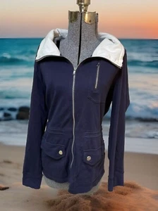 Ralph Lauren Jacket Size XL Lightweight Sweatshirt Full Zip Pockets 100% Cotton - Picture 1 of 24