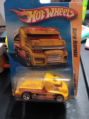 2009 HOT WHEELS 2010 NEW MODELS '10 RAPID RESPONSE AMBULANCE YELLOW 18/240 - Image 1 of 3