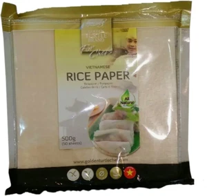 Fogli Di Riso Quadrati 19Cm per Involtini Primavera 50 Fogli 500G - Foto 1 di 12