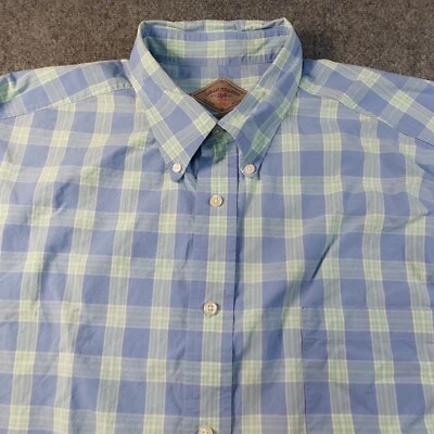 Camisa a Cuadros Bills Khakis Para Hombre 2XL Hecha en EE. UU. Calce Clásico Azul Verde LEER Foto 1 de 4
