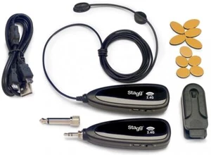 Stagg SUW 10BC Wireless Surface Condenser Microphone Set Acoustic Guitar Mic - Picture 1 of 2