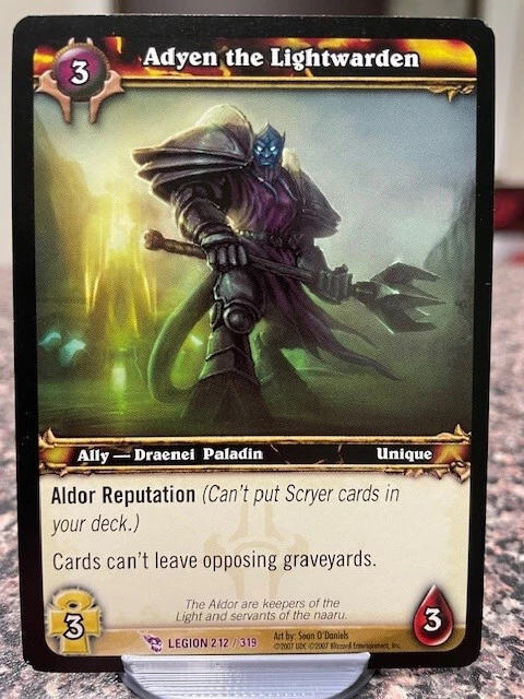 World of Warcraft Single Card Adyen the Lightwarden Draenei Non Holo 212/319 - Image 1 of 2