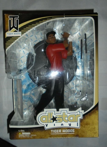 TIGER WOODS 10 inch All Star Vinyl Figurine Upper Deck SEALED UNOPENED Cover