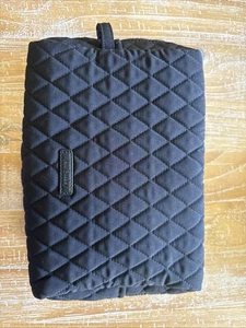 VERA BRADLEY - BOLSA DE COSMÉTICOS GRANDE - Negra acolchada NUEVA CON ETIQUETAS - Imagen 1 de 4
