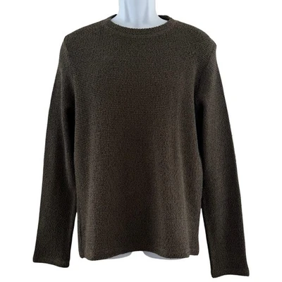 AllSaints Sweater Mens Medium Olive Green Sullivans Crew Textured Knit Pullover - Image 1 of 4