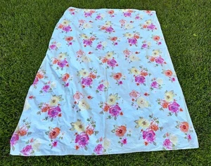 Pottery Barn Teen Junk Gypsy Country Blooms Duvet Cover Blue Floral Twin Cotton - Picture 1 of 5