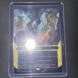 Plaza of Heroes (0123) - Galaxy FOIL - Borderless MTG Edge of Eternities Magic - Picture 1 of 5