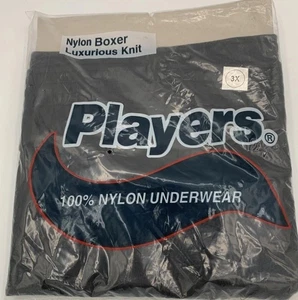 Vintage 80er Spieler 100% Nylon Unterwäsche 3XL Boxer Luxus Strick Schwarz - Bild 1 von 6