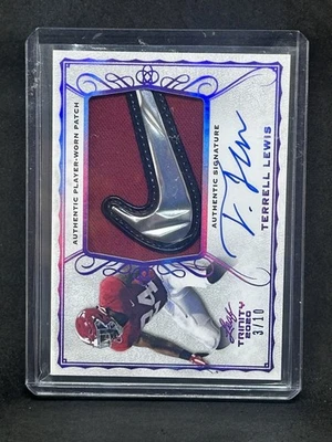 2020 Leaf Trinity Terrell Lewis Auto/Patch Nike Swoosh /10 A2 - Image 1 of 2