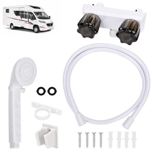Grifo de ducha ABS desviador de válvula de ducha para autocaravana cámper con cabezal de mano y manguera WT - Imagen 1 de 10