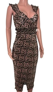 Saylor XS Floral Midi Pleated Dress Party Whimsical Vacay Revolve New Going Out - Picture 1 of 4