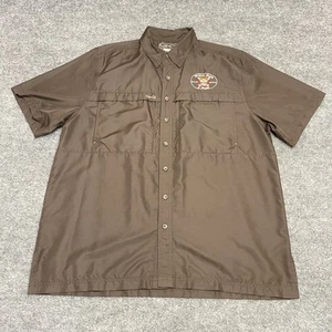 GameGuard Mens MicroFiber Short Sleeve Shirt Brown Size XL - Picture 1 of 13