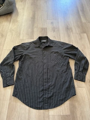 Винтажный Y2K Anchor синий в полоску черный платье рубашка с вышивкой - Изображение 1 из 4