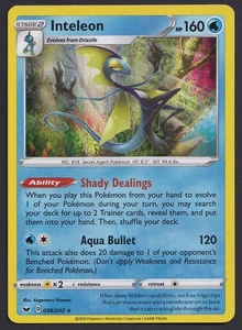 Pokémon TCG Sword & Shield Inteleon Cosmos Holo Promo 58/202 Beautiful Swirl! - Picture 1 of 2