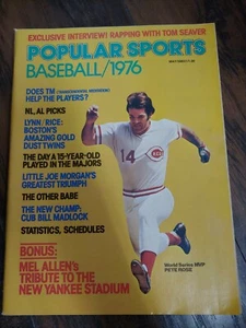 Mayo 1976 Popular Sports Baseball Magazine Pete Rose Cincinnati Reds Cubierta EX+  - Imagen 1 de 10