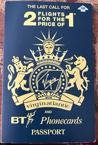 100 Unit Virgin Atlantic / 2 Flight For The Price of 1 BT Phonecard BTA143 - Picture 1 of 2