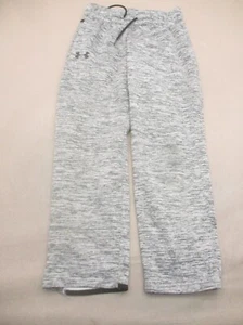 Under Armour COLD GEAR Size M Kids Unisex Gray Drawstring Fleece Sweatpants 852 - Picture 1 of 7