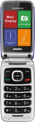 Smartphone Telefono Cellulare Clamshell colore Blu - Contender Brondi 10277052 - Immagine 1 di 4