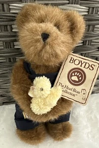 Peluche Boyds Bears Edmund Anatroccolo Pulcino Teddy Head Bean Bailey Friends 8" 2004 - Foto 1 di 14