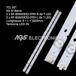 KIT TIRAS 10 BARRAS 4 TV LED TCL C500F14-E3-C RF-BS500E32-0701-L / R - Picture 1 of 1