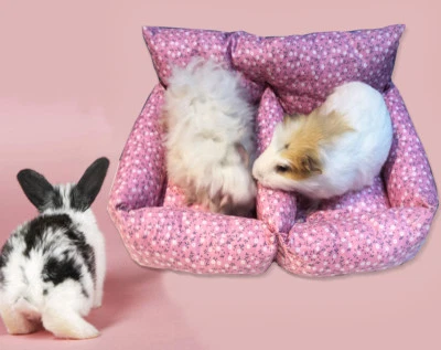 LOVELY HOUSE DESIGN Double Sofa Bed for Rat Hamster Rabbit Guinea Pig Ferret Hammock Toy House Cage