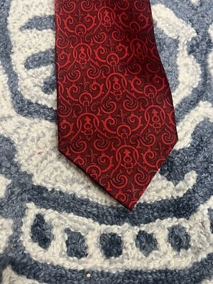 Corbata Donald Trump Colección Signature Seda Rojo Remolino Estampado Presidente Republicano Foto 1 de 4