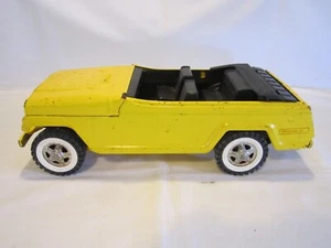 Vintage 1960's Metal Toy Tonka Truck Yellow Jeepster Pressed Steel Toy - Picture 1 of 12