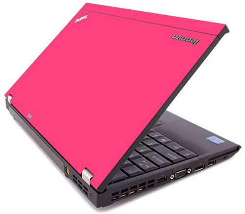 HOT PINK Vinyl Lid Skin Cover Decal fits IBM Lenovo ThinkPad X220 X230 ...