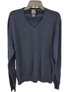 Jos A Bank Traveler Collection Pullover Herren XL Blau Pima Baumwolle V-Ausschnitt Pulli - Bild 1 von 7