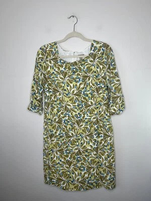 J. Jill Women’s Soft Shift Dress Blueberry Leaves 3/4 Sleeve Size 8 - Image 1 of 4