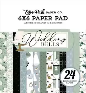 Blocco carta Echo Park 6"x 6" CAMPANE MATRIMONIO ~ Bellissimo! Spedizione veloce! - Foto 1 di 1