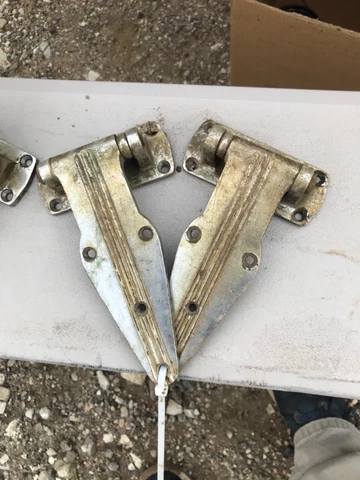 Large Antique Ice Box Hinges Cover