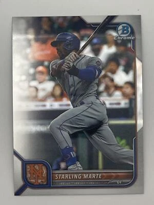 Starling Marte 2022 Bowman Chrome #97 New York Mets Baseball Card - Image 1 of 2