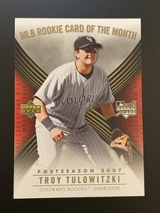 2007 Upper Deck Troy Tulowitzki #ROM-7 Rookie MLB Rookie Card of the Month