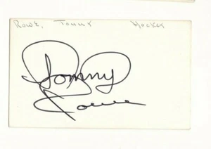 TOM ROWE SIGNED 3x5 INDEX CARD NHL AUTOGRAPH CAPITALS WHALERS REDWINGS AHL - Picture 1 of 1