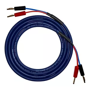 Van Damme Blue Series Studio Grade 2.5mm Speaker Cable - Banana Plugs Terminated - Picture 1 of 6