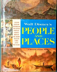 Walt Disney People and Places Vintage Book Golden Press 176pagss HC/DJ - Picture 1 of 9