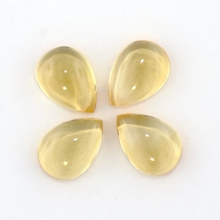 CITRINE 10 x 7 MM PEAR CUT CABOCHON SOLD PER STONE ALL NATURAL F-4872 - Image 1 of 1