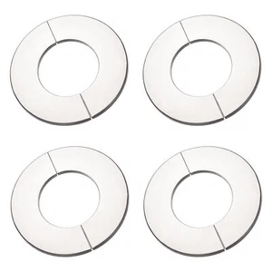 4pcs Wall Split Flange Steel Round Escutcheon Plate for 28mm Diameter Pipe - Picture 1 of 7